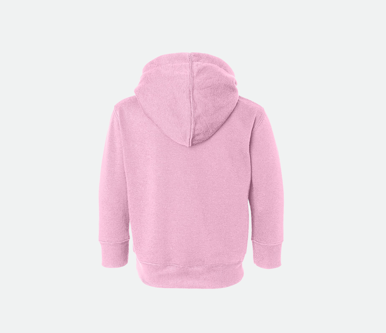 Back of pink hoodie
