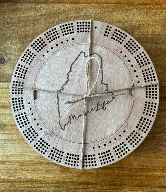 Maine Life Cribbage Board