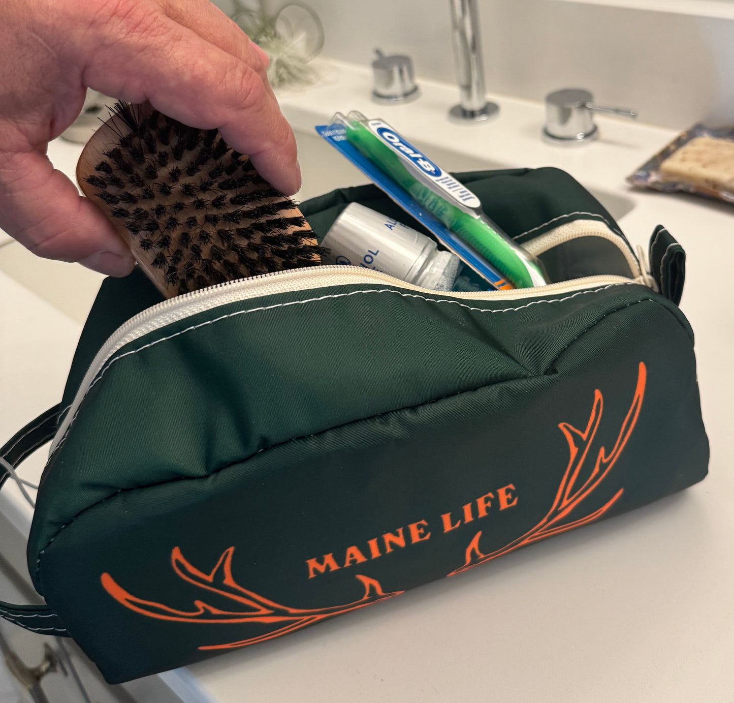 Maine Life Moose Antlers Toiletry Bag - by Sea Bags