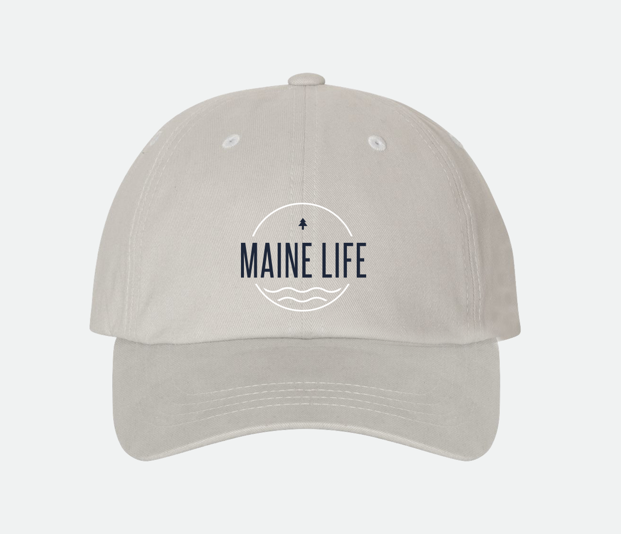 Hat with Maine Life design on front
