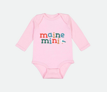 Load image into Gallery viewer, Pink onesie that says &quot;Maine Mini&#39; on the front

